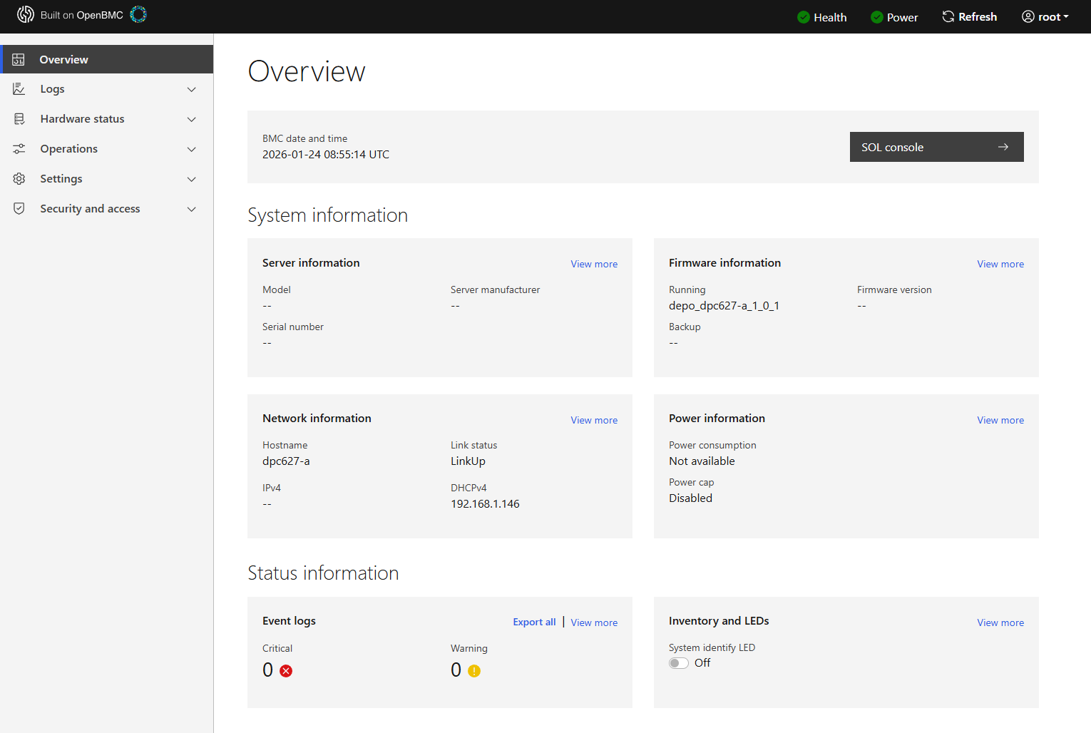 bmc web ui screenshot